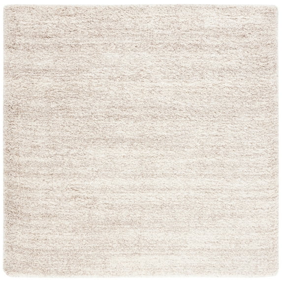 SAFAVIEH Hudson Shag Jaden Striped Area Rug, Ivory/Beige, 7' x 7' Square