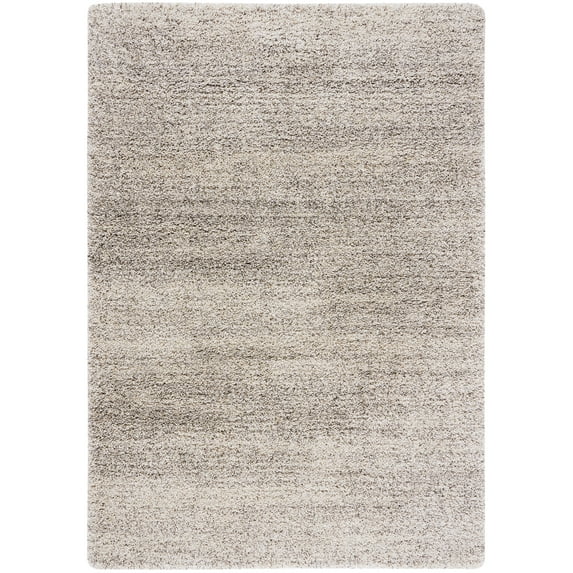 SAFAVIEH Hudson Shag Jaden Striped Area Rug, Ivory/Grey, 4' x 6'