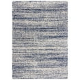 thumbnail image 1 of SAFAVIEH Hudson Shag Jaden Striped Area Rug, Ivory/Navy, 5'3" x 7'6", 1 of 6