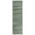 thumbnail image 1 of SAFAVIEH Hudson Shag Jaden Striped Runner Rug, Green/Ivory, 2'3" x 8', 1 of 8