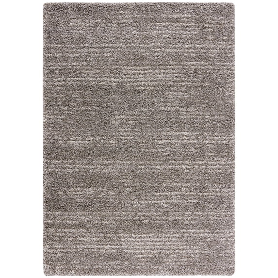SAFAVIEH Hudson Shag Jadyn Striped Area Rug, Grey/Ivory, 4' x 6'