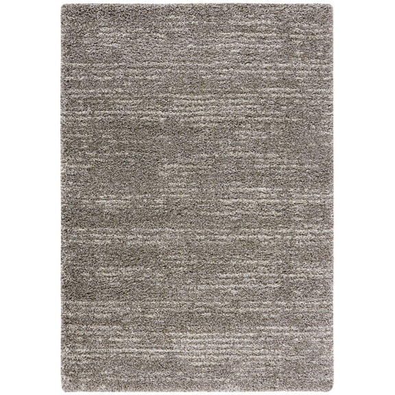 SAFAVIEH Hudson Shag Jadyn Striped Area Rug, Grey/Ivory, 4' x 6'