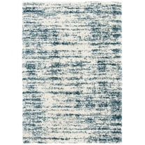 SAFAVIEH Hudson Shag Jahn Abstract Area Rug, Ivory/Slate Blue, 5'3" x 7'6"