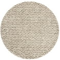 thumbnail image 1 of SAFAVIEH Hudson Shag Jaime Chevron Area Rug, Ivory/Grey, 3' x 3' Round, 1 of 5