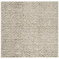 thumbnail image 1 of SAFAVIEH Hudson Shag Jaime Chevron Area Rug, Ivory/Grey, 3' x 3' Square, 1 of 5