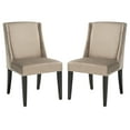 thumbnail image 1 of SAFAVIEH Humphry Contemporary Cotton Solid Dining Side Chair, Mushroom (Set of 2), 1 of 12