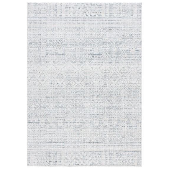 SAFAVIEH Hunter Emory Abstract Polyester Area Rug, Ivory Grey/Dark Grey/Beige, 8' x 10'