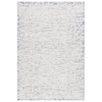 SAFAVIEH Hunter Jeremy Abstract Polyester Area Rug, Ivory/Dark Grey, 5'3" x 7'6"