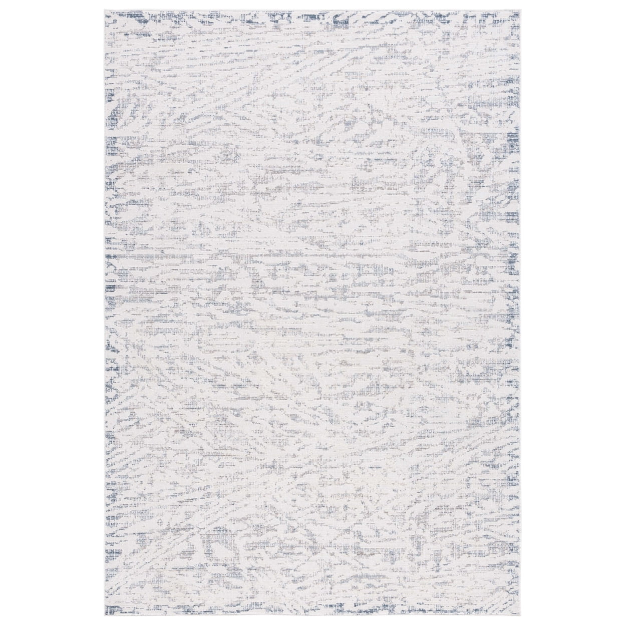 SAFAVIEH Hunter Jeremy Abstract Polyester Area Rug, Ivory/Dark Grey, 6 ...