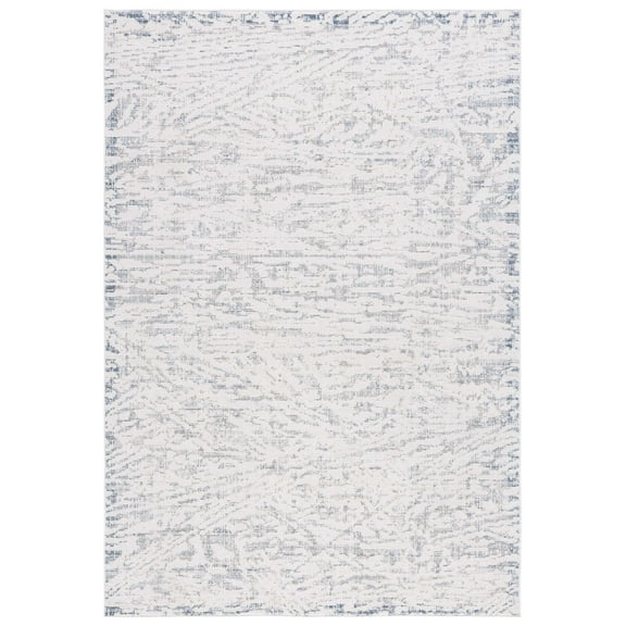 SAFAVIEH Hunter Jeremy Abstract Polyester Area Rug, Ivory/Dark Grey, 9' x 12'