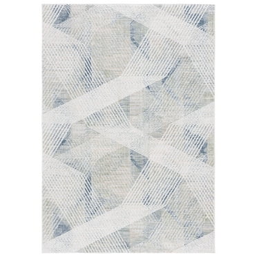 SAFAVIEH Hunter Vasilis Abstract Polyester Area Rug, Dark Grey/Sage/Ivory, 8' x 10'