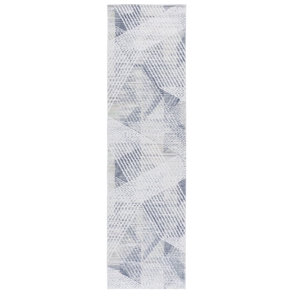 SAFAVIEH Hunter Vasilis Abstract Polyester Runner Rug, Dark Grey/Sage/Ivory, 2'2" x 8'