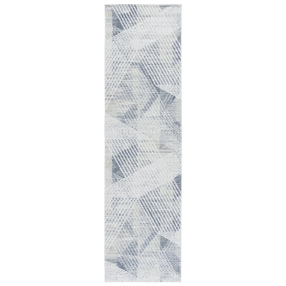 SAFAVIEH Hunter Vasilis Abstract Polyester Runner Rug, Dark Grey/Sage/Ivory, 2'2" x 8'