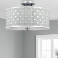 thumbnail image 1 of SAFAVIEH Hutch 3-Light 15 in. Dia. Geometric Flush Mount, Chrome, 1 of 6
