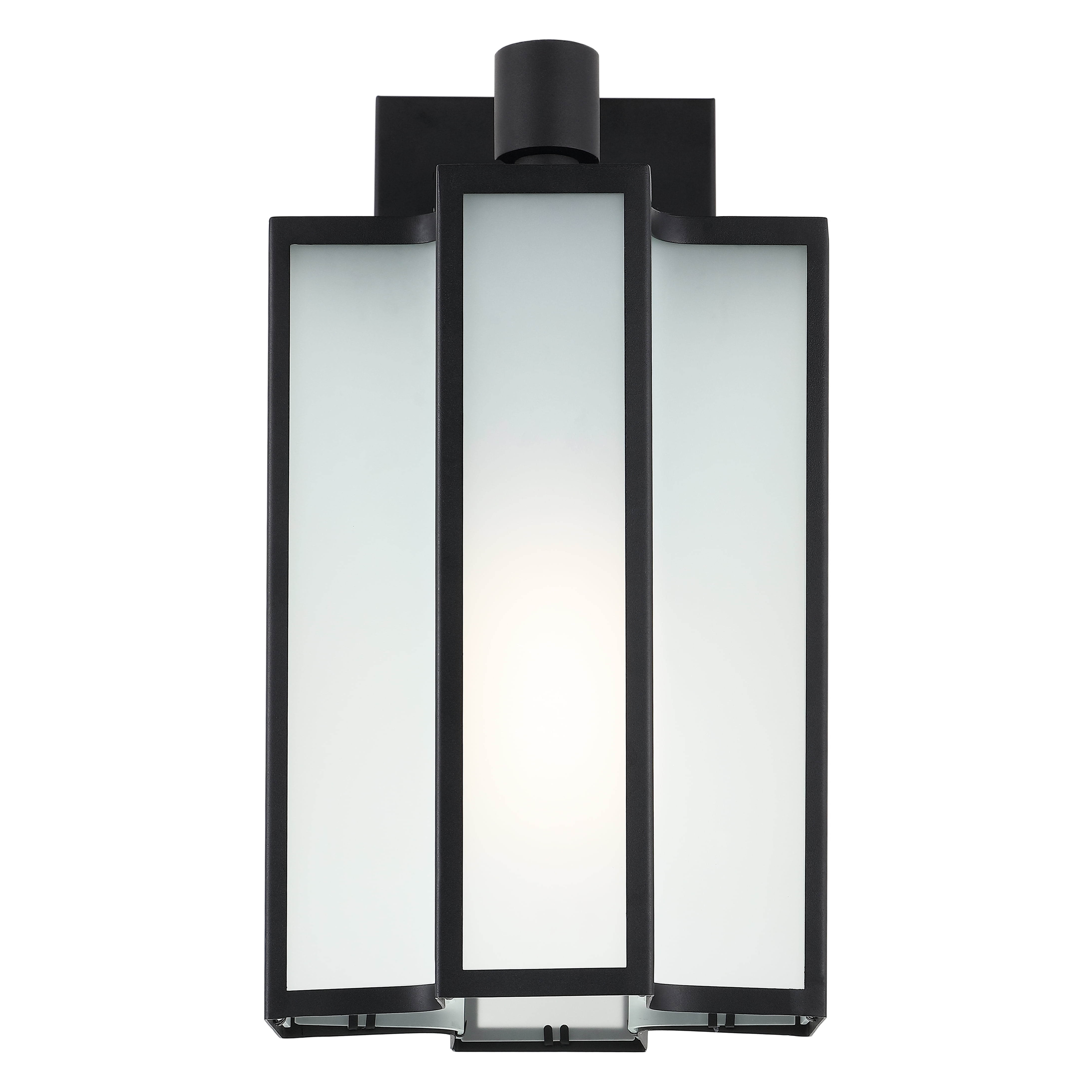 Hyla Black Metal Outdoor Wall Sconce with Clear Glass