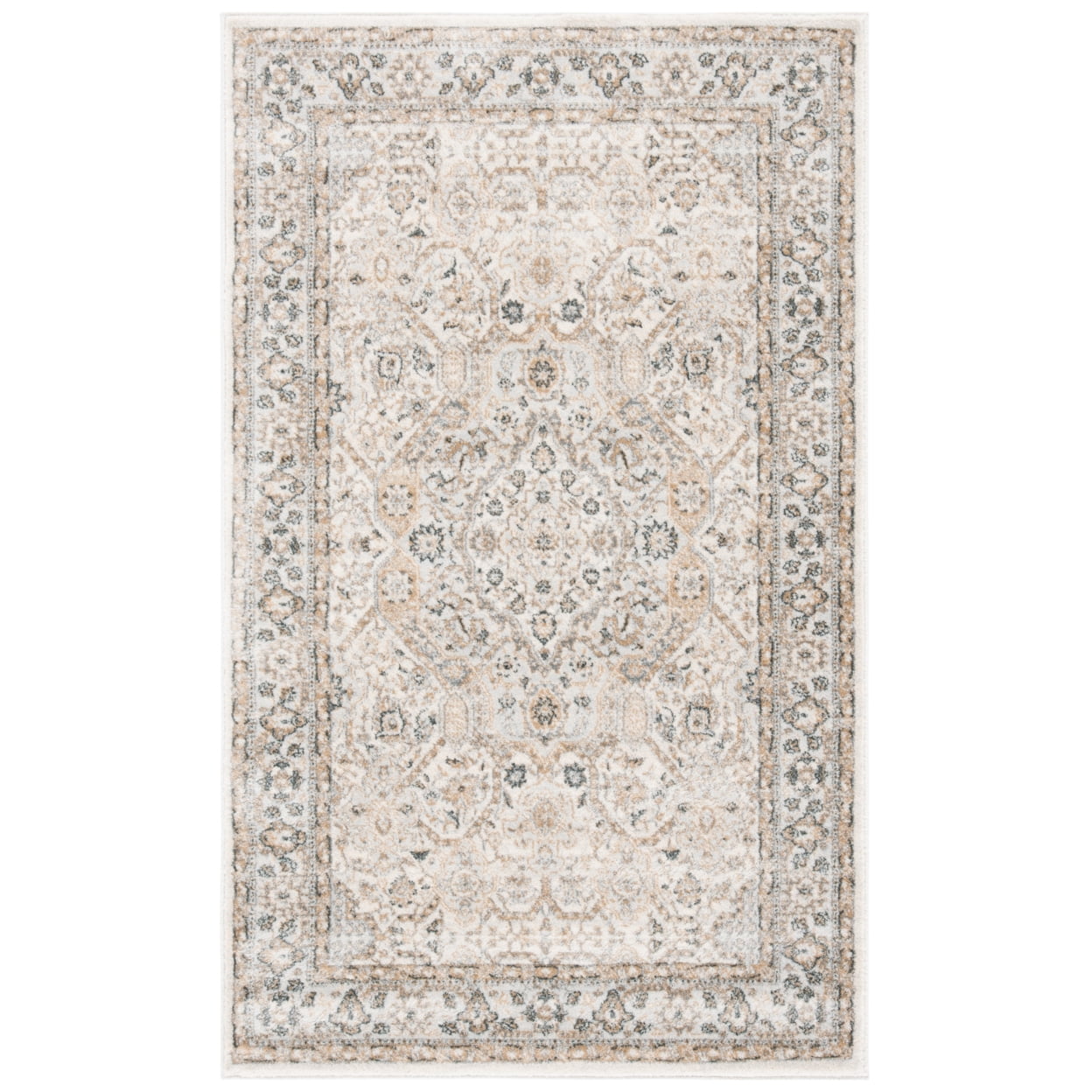 Elysian Blue 26" Round Hand-Knotted Stain-Resistant Rug