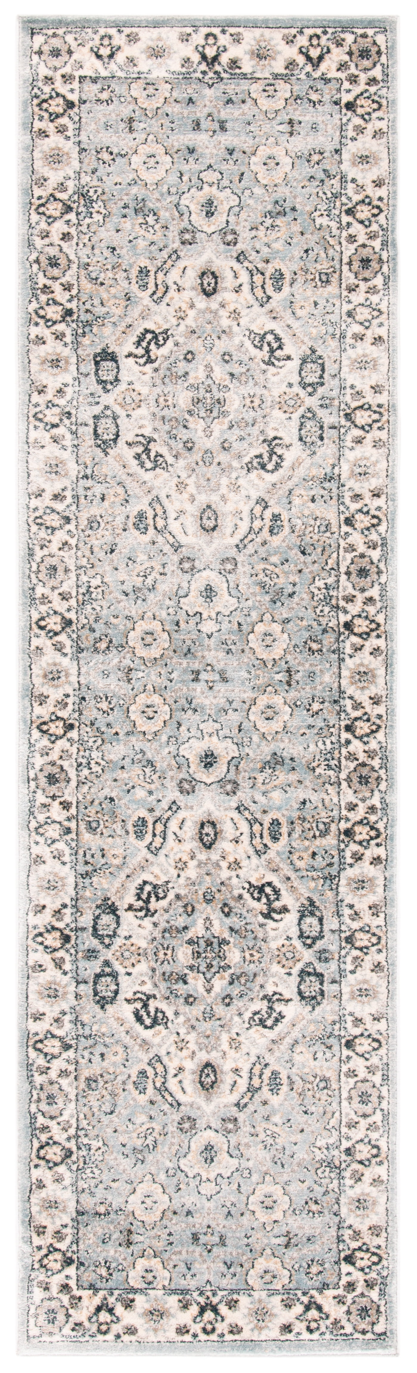 Isabella Cream and Beige Polypropylene Runner Rug