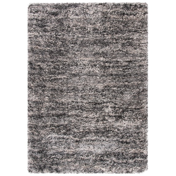 SAFAVIEH Iceland Hannah Abstract Shag Area Rug, Grey/Dark Grey, 5'3" x 7'6"