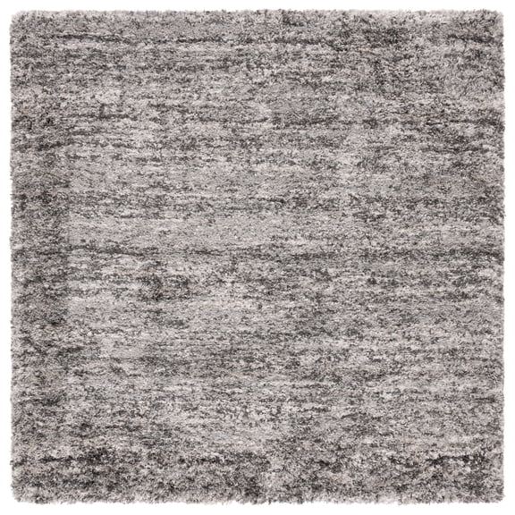SAFAVIEH Iceland Hannah Abstract Shag Area Rug, Grey/Dark Grey, 7'8" x 7'8" Square