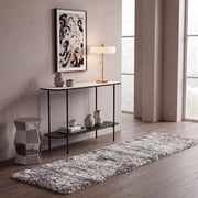 Safavieh Iceland Hannah Abstract Shag Runner Rug, Gray/Dark Gray, 2 x 8