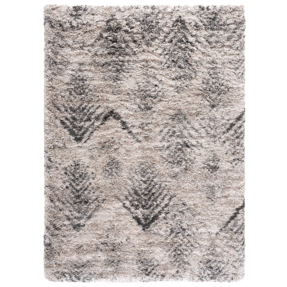 Safavieh Iceland Wade Chevron Shag Area Rug, Cream/Gray, 6' x 9'