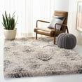thumbnail image 1 of SAFAVIEH Iceland Wade Chevron Shag Area Rug, Cream/Grey, 9' x 12', 1 of 10
