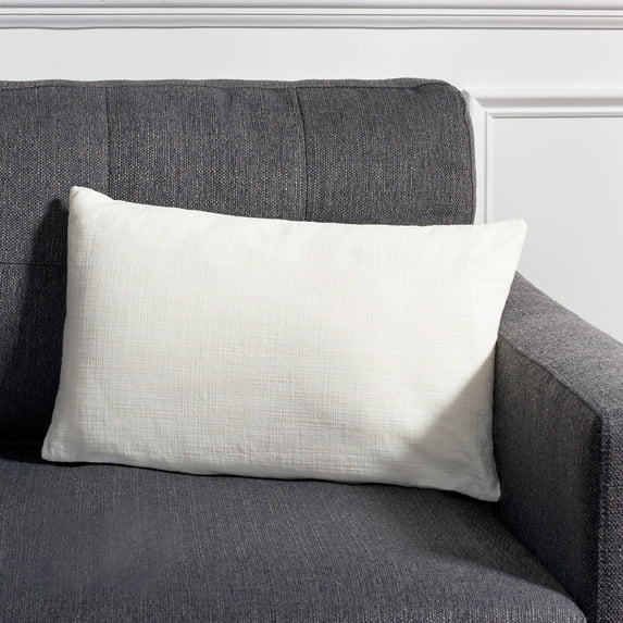 SAFAVIEH Idalena Solid Pillow, 12" x 20", White