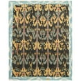 thumbnail image 1 of SAFAVIEH Ikat Asia Southwestern Wool Area Rug, Charcoal/Blue, 3' x 5', 1 of 10