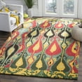 thumbnail image 1 of SAFAVIEH Ikat Betty Southwestern Wool Area Rug, Blue/Green, 4' x 6', 1 of 10
