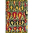 thumbnail image 1 of SAFAVIEH Ikat Betty Southwestern Wool Area Rug, Blue/Green, 6' x 9', 1 of 10