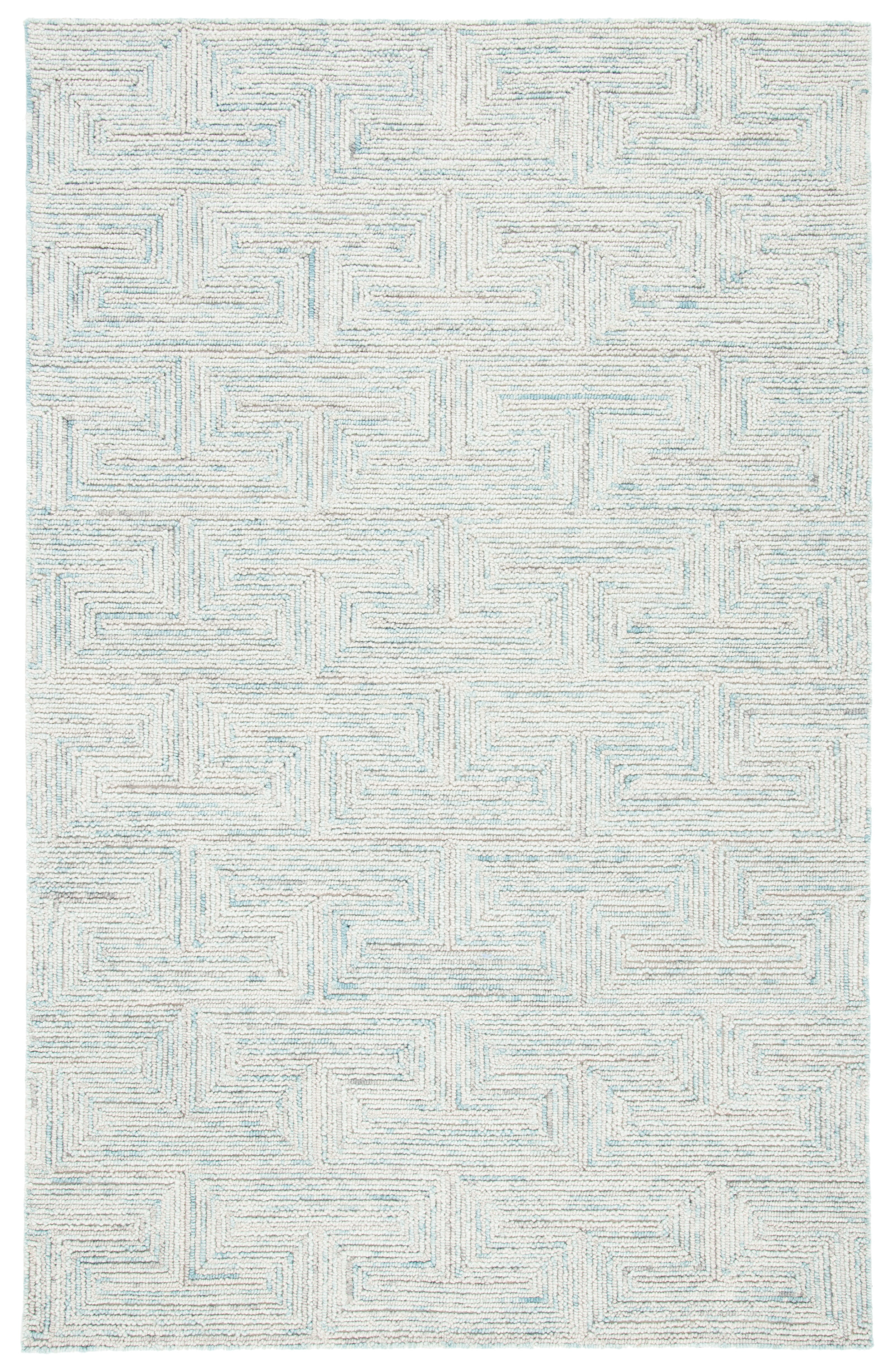 Gray Hand-Tufted Wool 8' x 10' Rectangular Area Rug