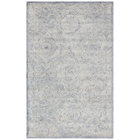 SAFAVIEH Ikat Collection IKT506G Handmade Silver Rug