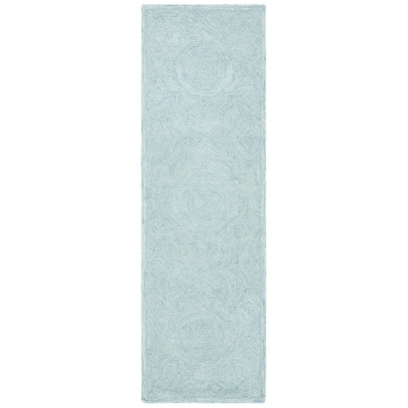 SAFAVIEH Ikat Collection IKT506J Handmade Aqua Rug