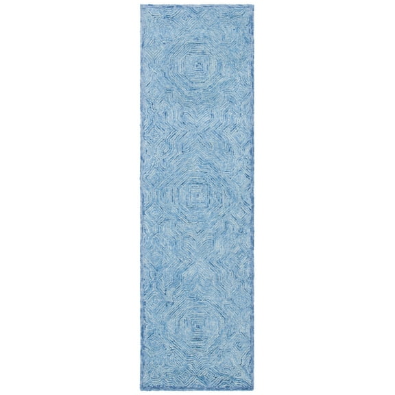 SAFAVIEH Ikat Collection IKT506M Handmade Blue Rug