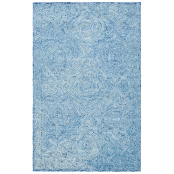 SAFAVIEH Ikat Collection IKT506M Handmade Blue Rug