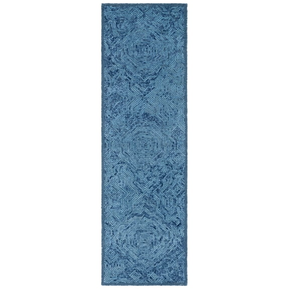 SAFAVIEH Ikat Collection IKT506N Handmade Dark Blue Rug