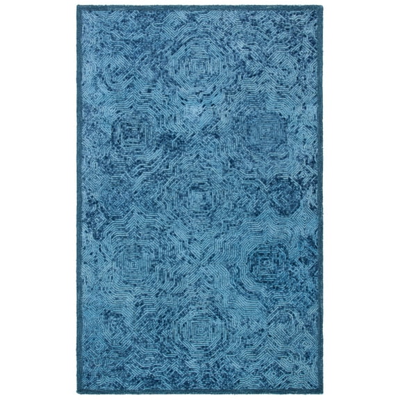 SAFAVIEH Ikat Collection IKT506N Handmade Dark Blue Rug
