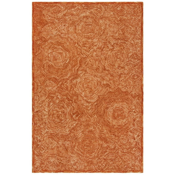 SAFAVIEH Ikat Keane Geometric Wool Area Rug, Rust, 8' x 10'