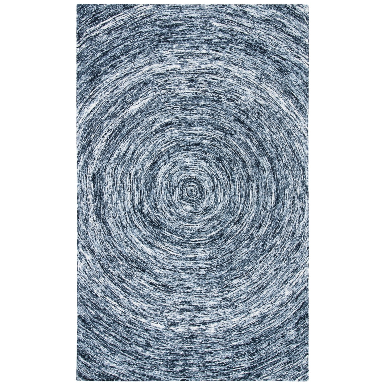 Gray Hand-Tufted Wool Rectangular Area Rug 3' x 5'