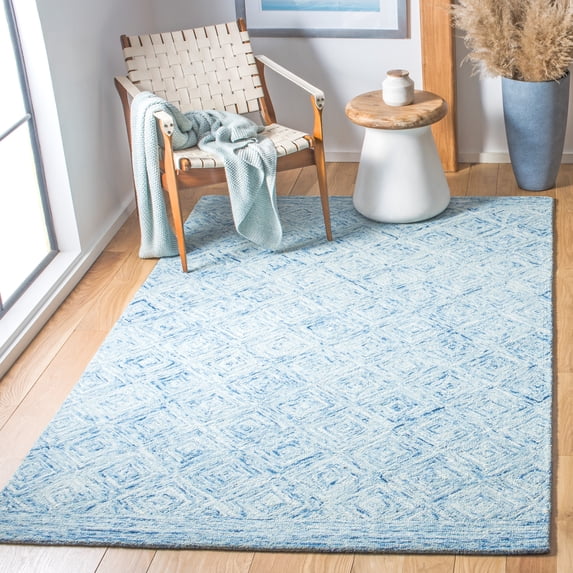 Safavieh Ikat Emerson Geometric Wool Area Rug, Blue, 5' x 8'
