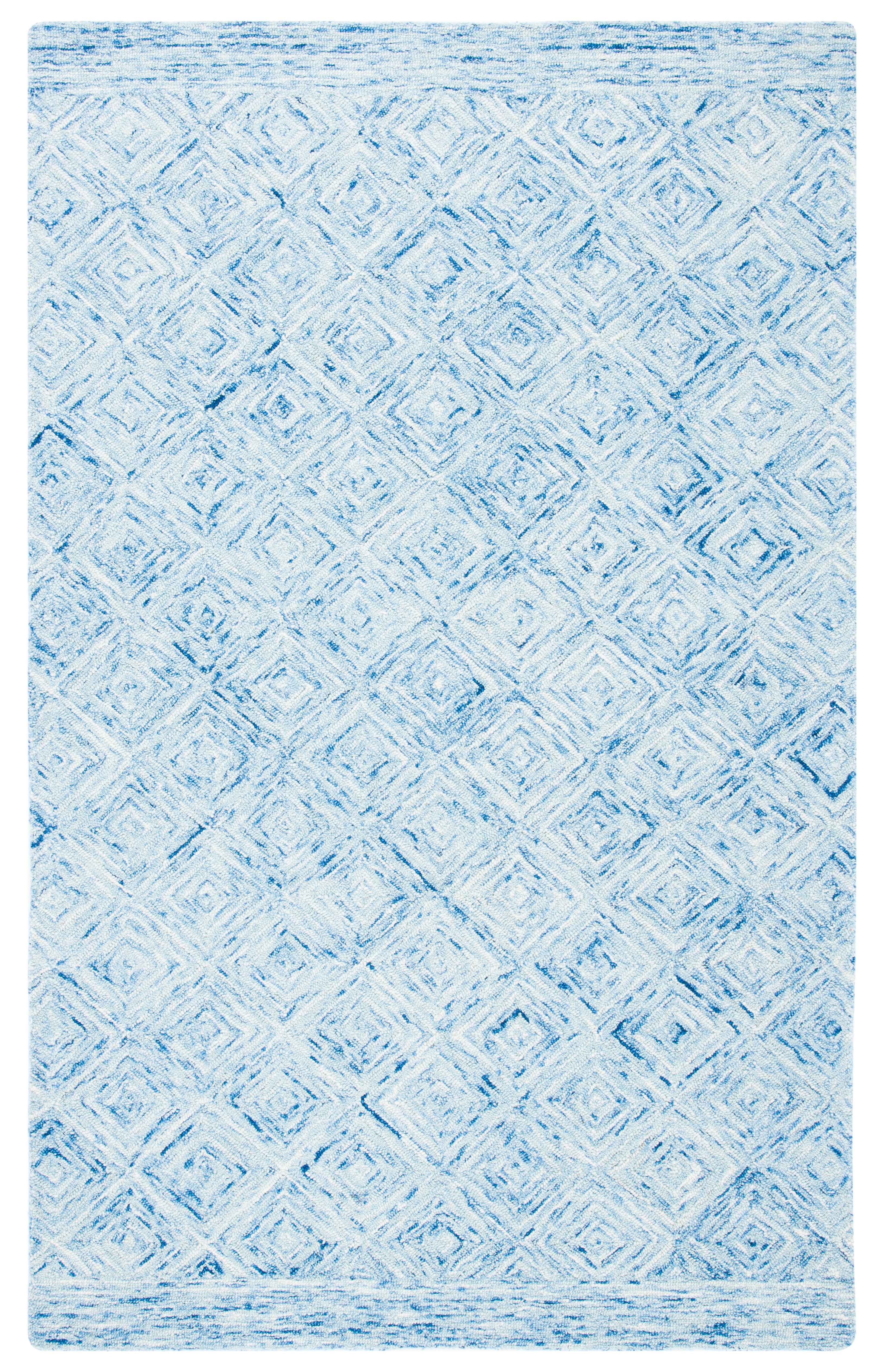 Boho Blue Bliss 6' x 9' Hand-Tufted Wool Area Rug