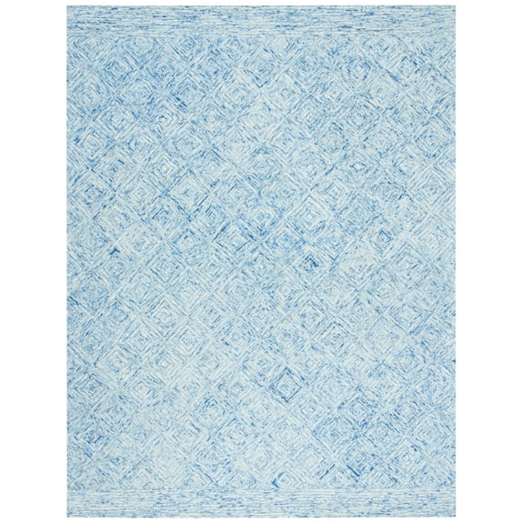 SAFAVIEH Ikat Emerson Geometric Wool Area Rug, Blue, 8' x 10'