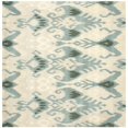 thumbnail image 1 of SAFAVIEH Ikat Emmeline Geometric Wool Area Rug, Beige/Slate, 6' x 6' Square, 1 of 10