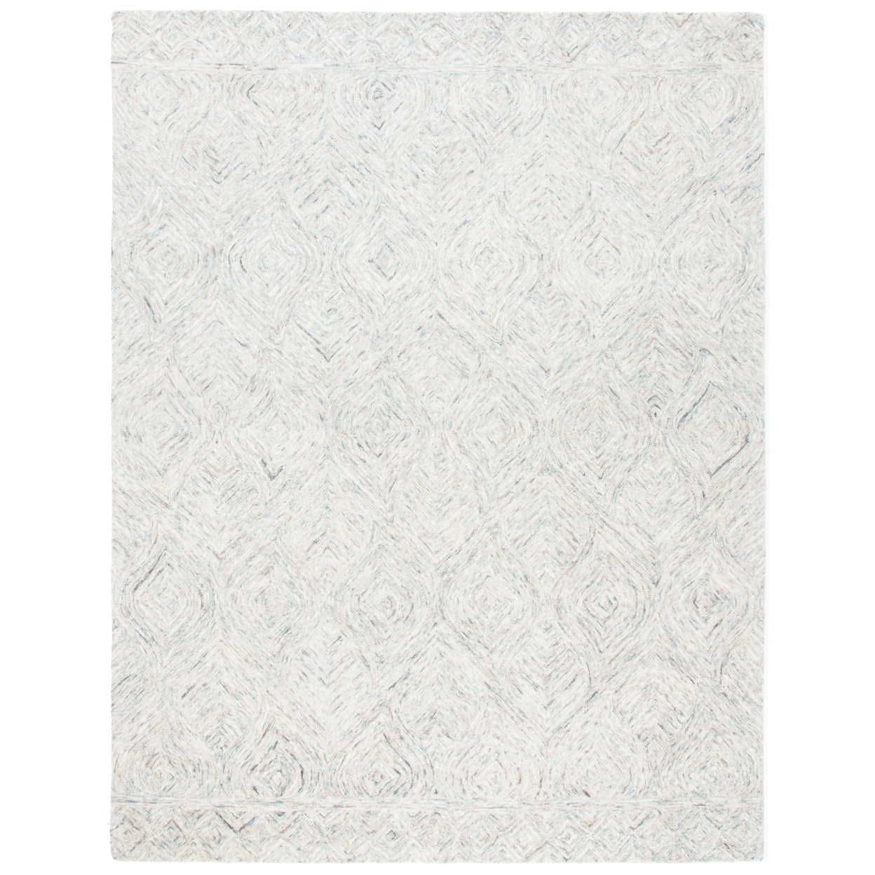 SAFAVIEH Ikat Hartley Geometric Wool Area Rug, Beige/Grey, 8' x 10'