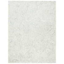 SAFAVIEH Ikat Hartley Geometric Wool Area Rug, Beige/Grey, 8' x 10'