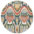thumbnail image 1 of SAFAVIEH Ikat Heather Southwestern Area Rug, Green/Rust, 6' x 6' Round, 1 of 10