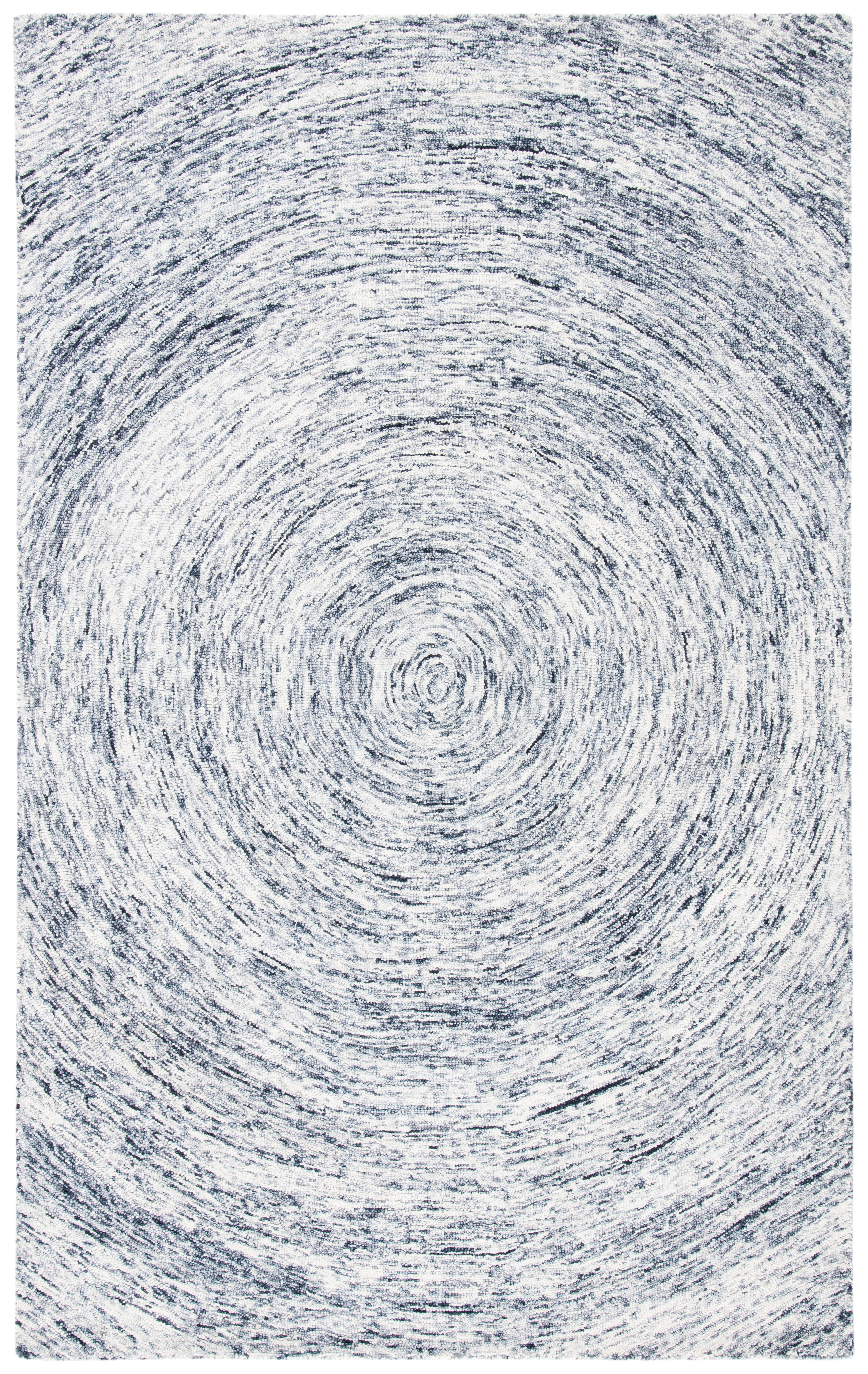Gray Hand-Tufted Wool 8' x 10' Rectangular Rug
