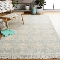SAFAVIEH Ikat Iola Geometric Area Rug, Ivory/Light Blue, 8' x 10'