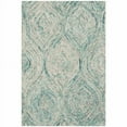 thumbnail image 1 of SAFAVIEH Ikat Kim Geometric Braided Wool Area Rug, Ivory/Sea Blue, 2' x 3', 1 of 10