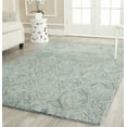 thumbnail image 1 of SAFAVIEH Ikat Kim Geometric Braided Wool Area Rug, Ivory/Sea Blue, 6' x 6' Square, 1 of 4